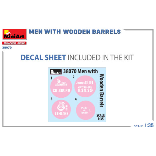 Men with wooden barrels kit - wooden,