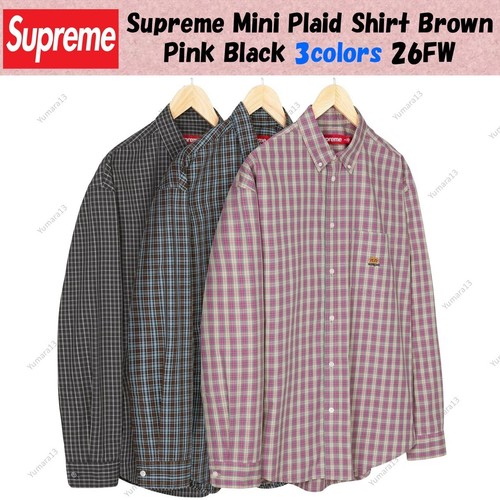 Supreme mini plaid shirt brown - plaid,